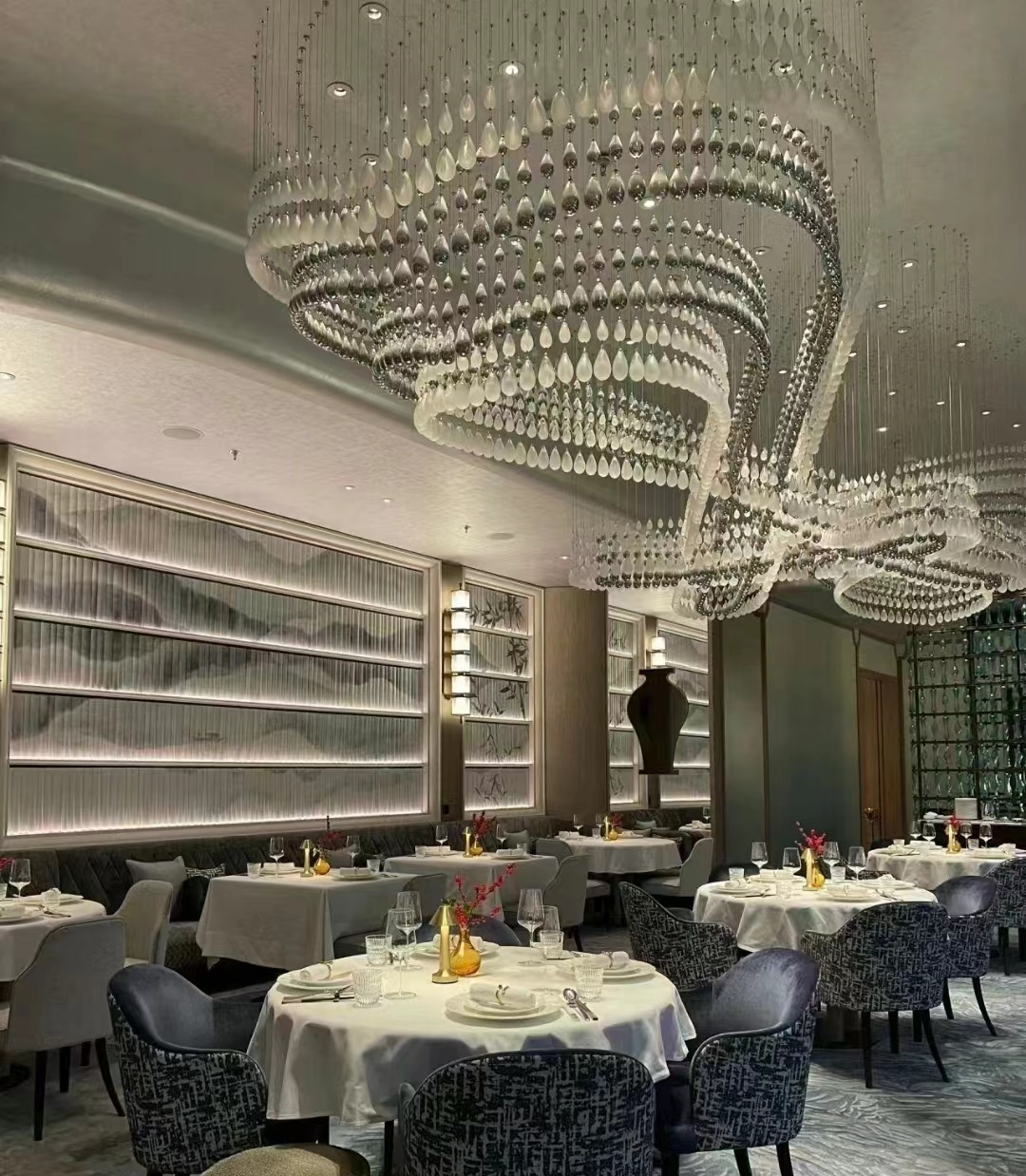 Dutti LED Blown Glass Modern Chandelier Non-standard OEM/ODM Custom for Ballroom