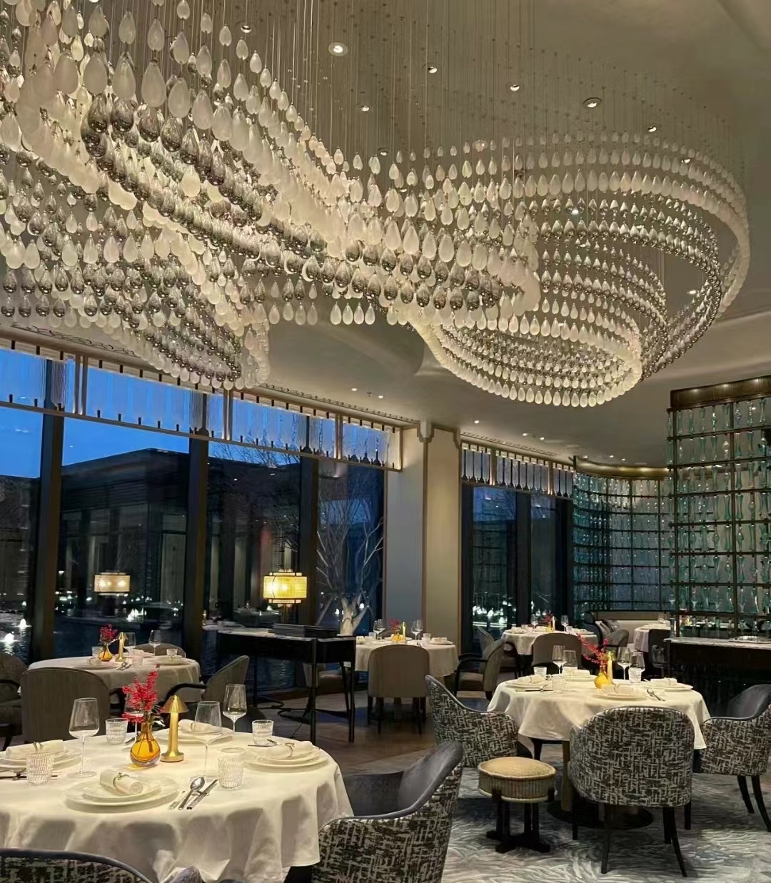 Dutti LED Blown Glass Modern Chandelier Non-standard OEM/ODM Custom for Ballroom